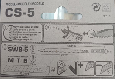 Olfa CS-5 Cutterknife and Saw +2pc. SWB-5 Spare Saw-blades